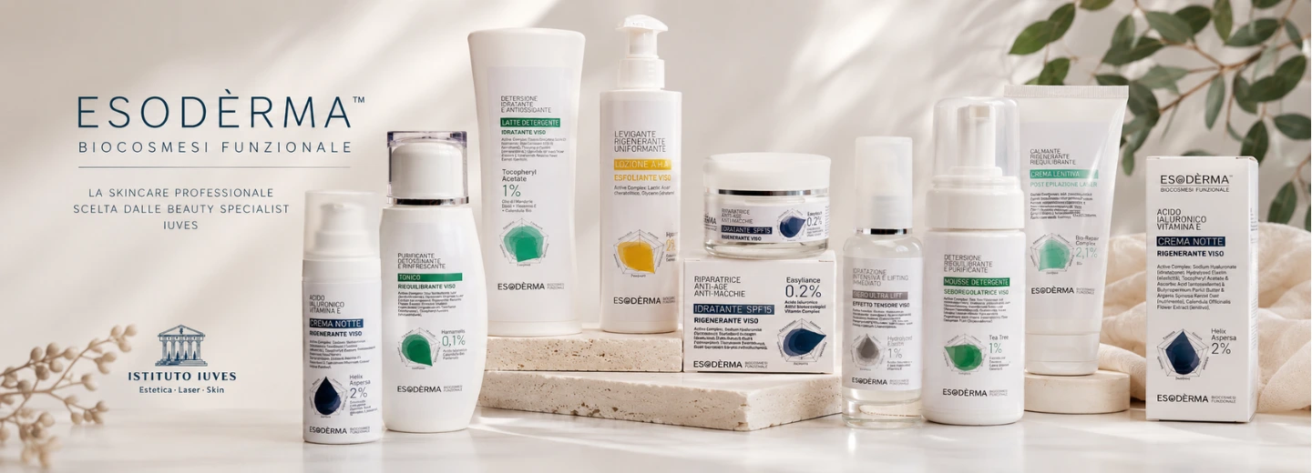 Linea skincare Esoderma in esclusiva presso Istituto IUVES