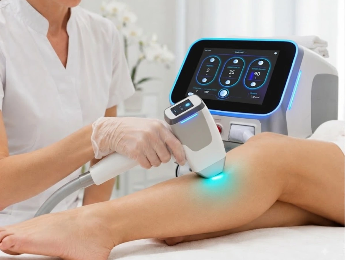 Laser Specialist IUVES durante un trattamento di epilazione laser